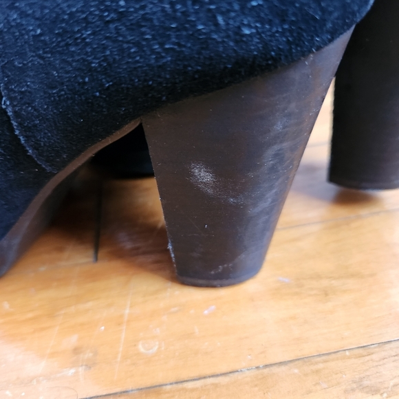 Nine West Nwaloysa Black suede boots Size - Picture 5 of 9